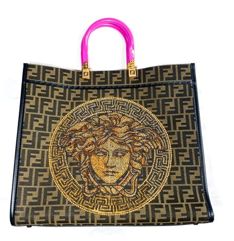 collaborazione fendi versace|fendace shopping bag.